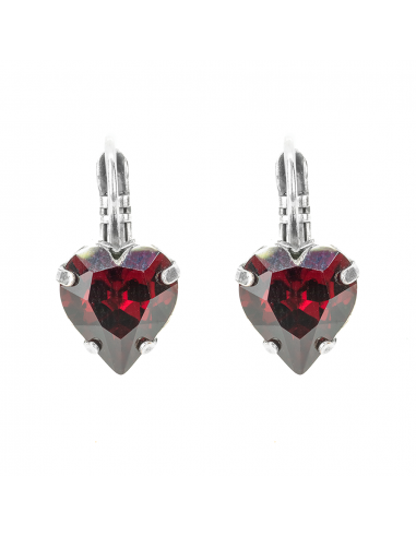 Heart Leverback Earrings in Siam *Custom* Pour