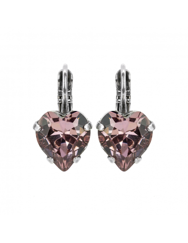 Heart Leverback Earrings in Light Amethyst  *Custom* 50% de réduction en Octobre 2024