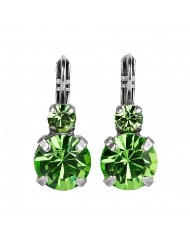 Large Double Stone Leverback Earrings in "Peridot" *Custom* de votre