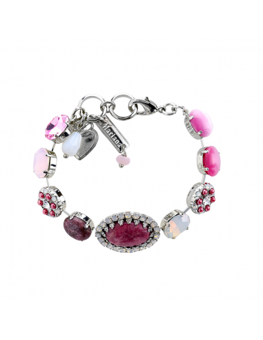 Oval Halo Bracelet in "Cherry Blossom" *Custom* brillant des détails fins