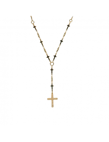 Cross Necklace in "Cream Pearl" *Custom* Paris Déstockage Promo