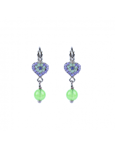 Petite Heart Dangle Leverback Earrings in "Matcha" *Preorder* la livraison gratuite