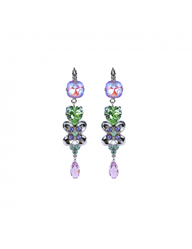 Heart and Flower Dangle Leverback Earrings in "Matcha" *Custom* hantent personnes