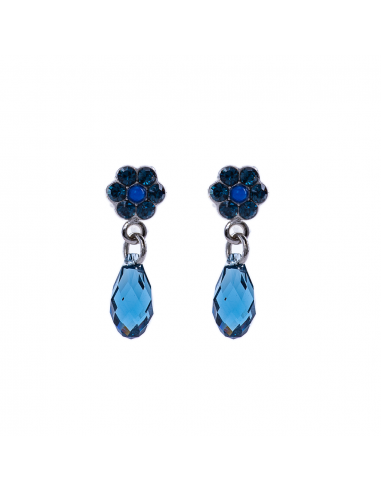 Petite Flower Post Earrings with Briolette in "Sleepytime" *Preorder* de pas cher