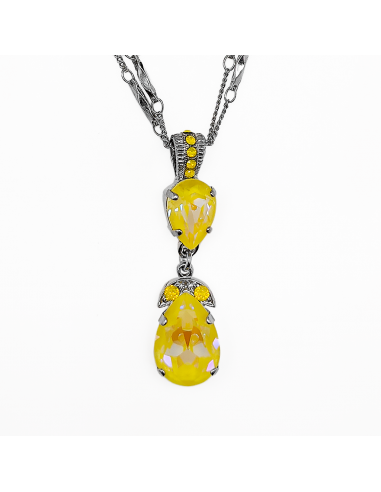 Double Pear Pendant in Sun-Kissed "Sunshine" *Custom* offre 