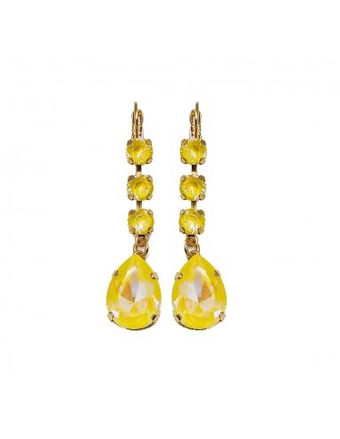 Fun Finds Round and Pear Leverback Earrings in Sun-Kissed "Sunshine" *Custom* destockage