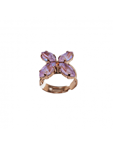 Marquise Cross Adjustable Ring in Sun-Kissed "Lavender" *Custom* Fin de série