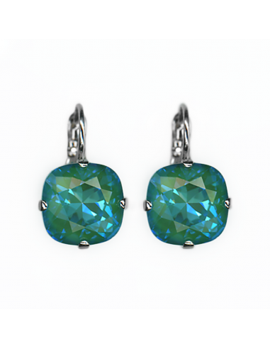 Cushion Cut Leverback Earrings in Sun-Kissed "Laguna" *Custom* destockage