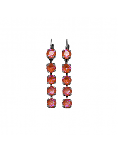 Petite Five Stone Leverback Earrings in Sun-Kissed "Sunset" *Custom* le concept de la Pate a emporter 